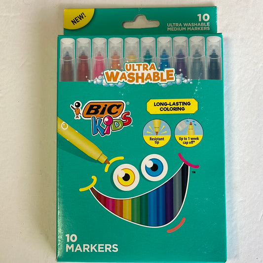 Bic Kids Coloring Washable Markers, 10 Ct