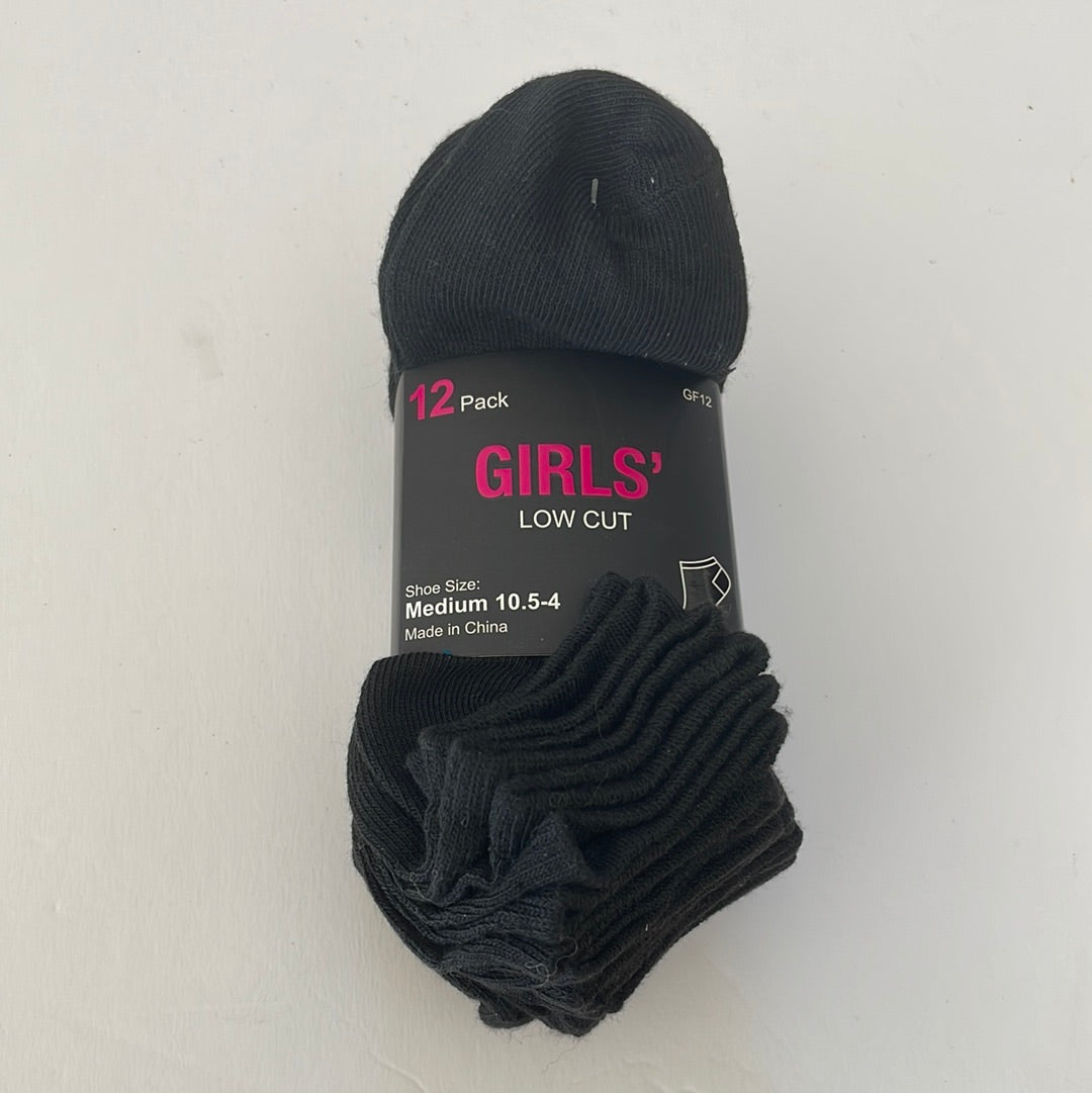 Girl’s Low Cut Socks, 12 Ct