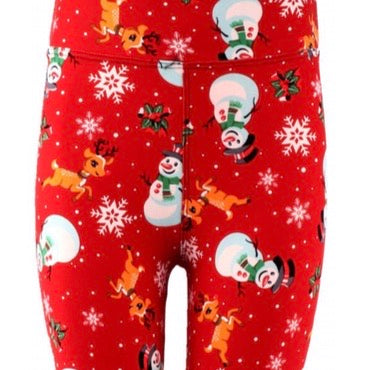 Leggings, Christmas Rudolph and Frosty