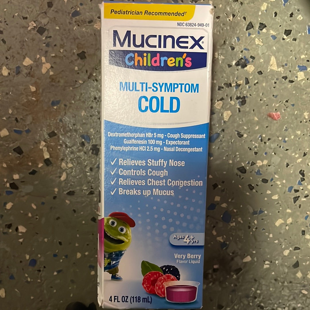 Youth, Mucinex Children’s Multi symptom Cold