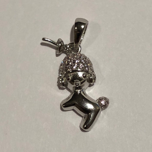 Puppy Dog Single-Pearl Pendant Mounting (Sterling silver)