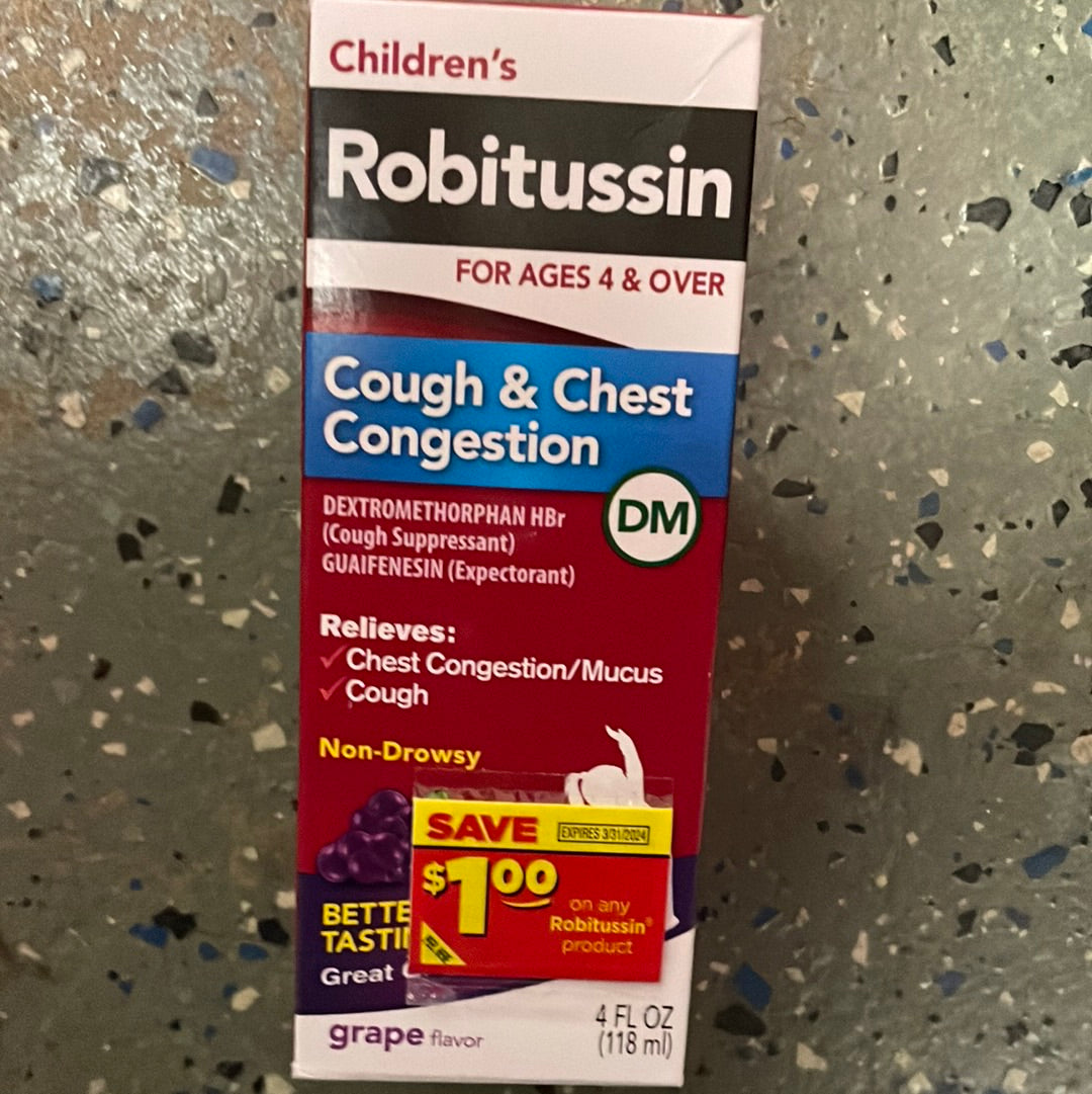 Youth, Children’s Robitussin Cough and Chest Congestion DM