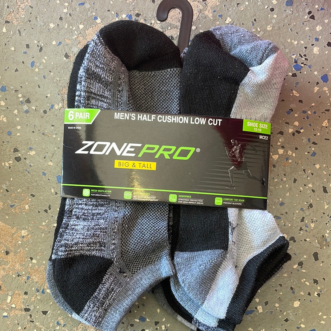 Mens, Zone Pro Half Cushion Fashion Low Cut Socks