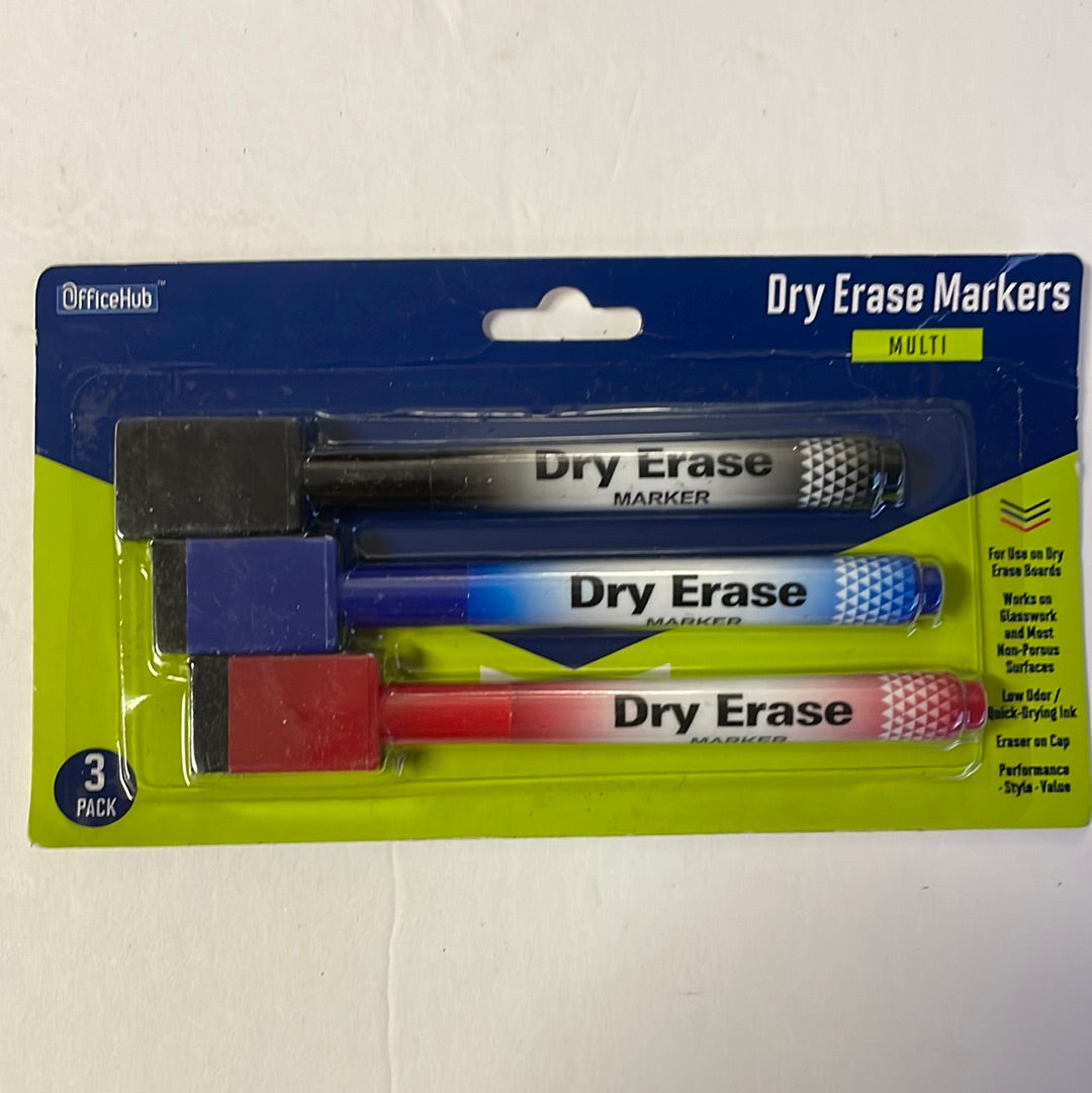 OfficeHub Dry Erase Markers, 3 Ct