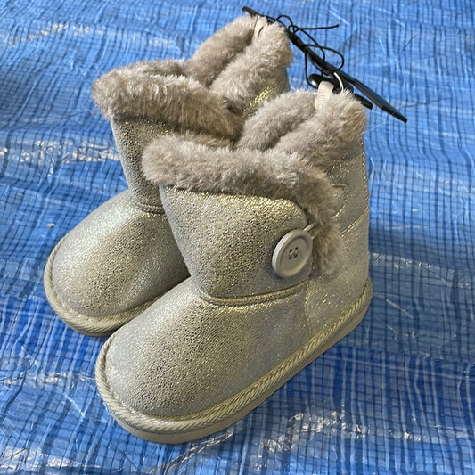 Youth, Kidgets Silver Glitter Fleece Lined Boots