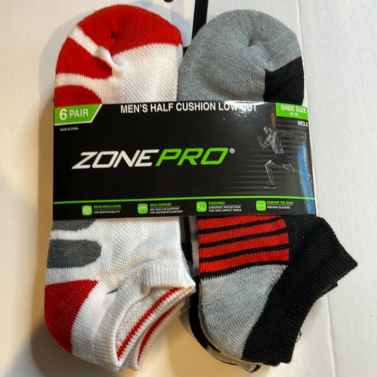 Mens, Zone Pro Half Cushion Fashion Low Cut Socks