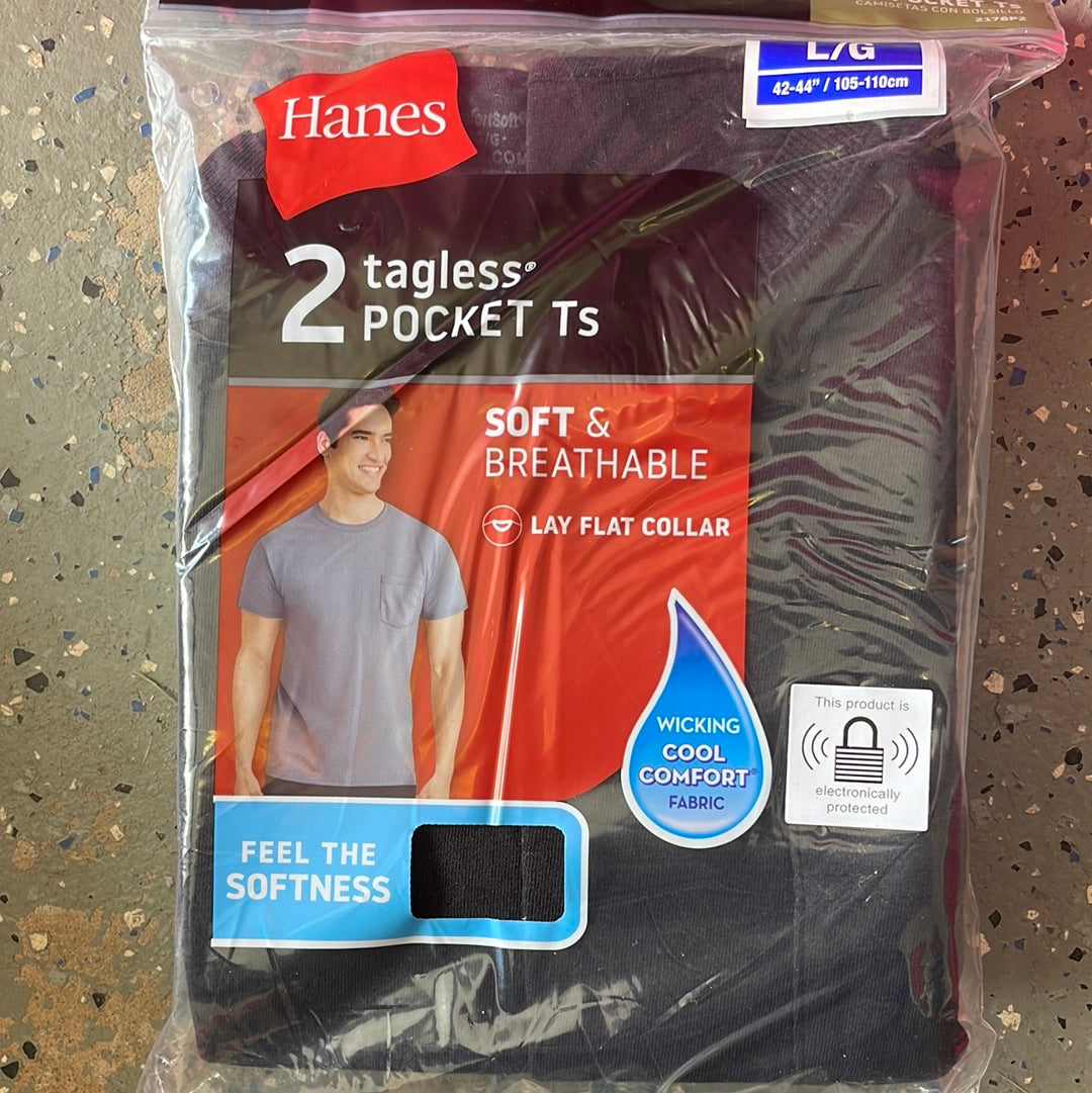 Men's Hanes Pocket T-Shirts