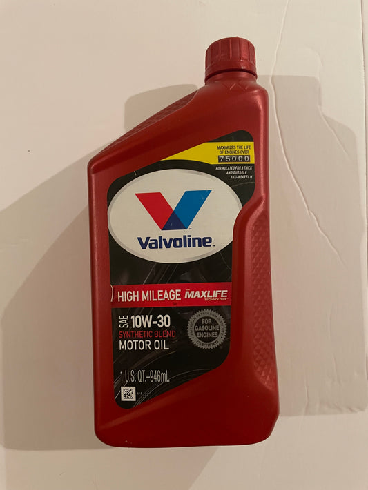Automotive, Valvoline High Mileage Max Life Synthetic Blend Motor Oil
