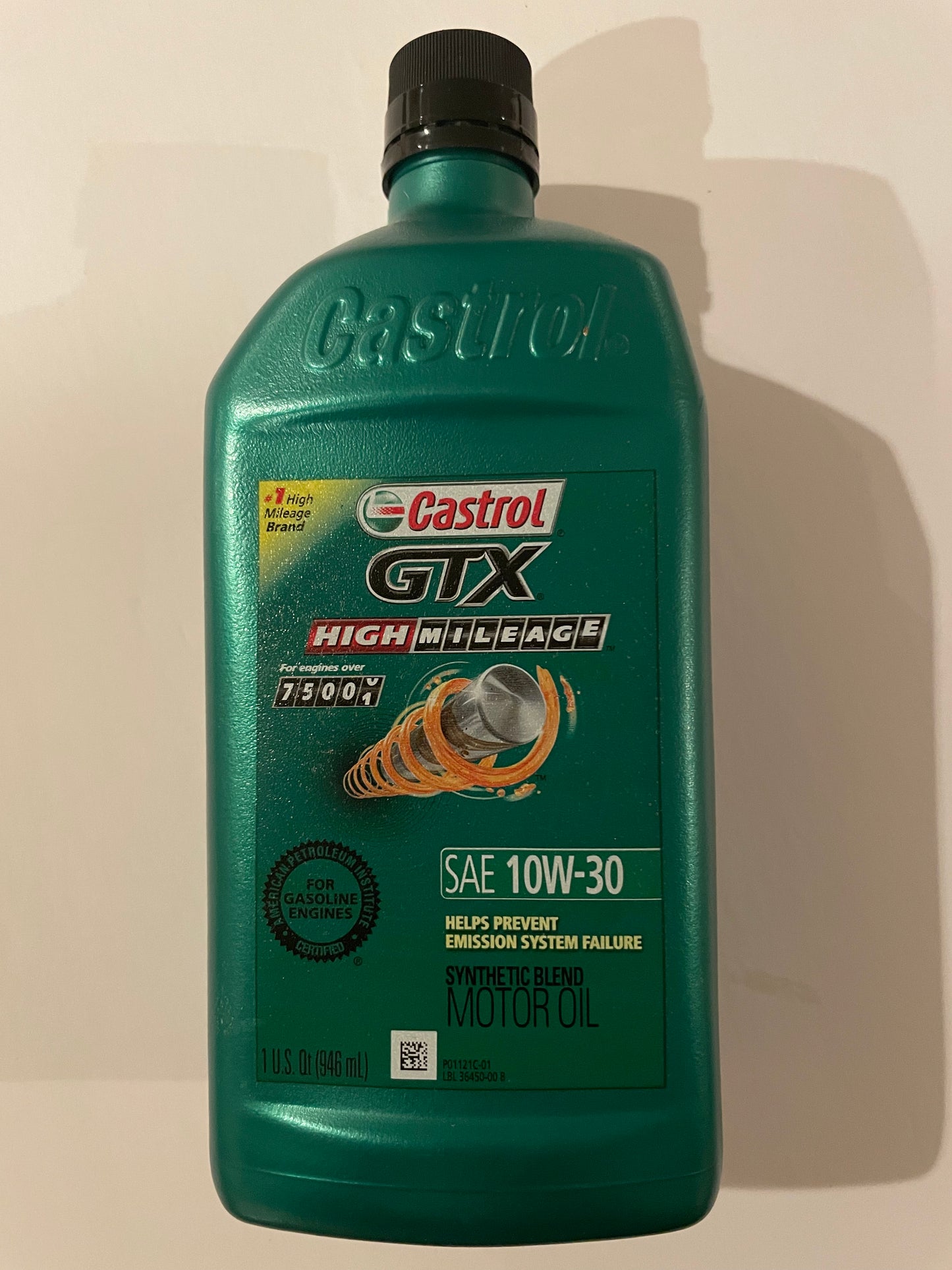 Automotive, Castrol GTX High Mileage Synthetic Blend Motor Oil